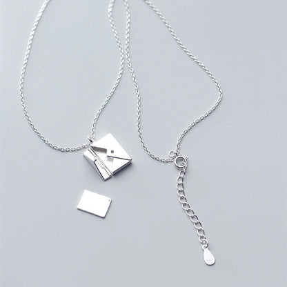 Envelope Love Letter Pendant Necklace for Women