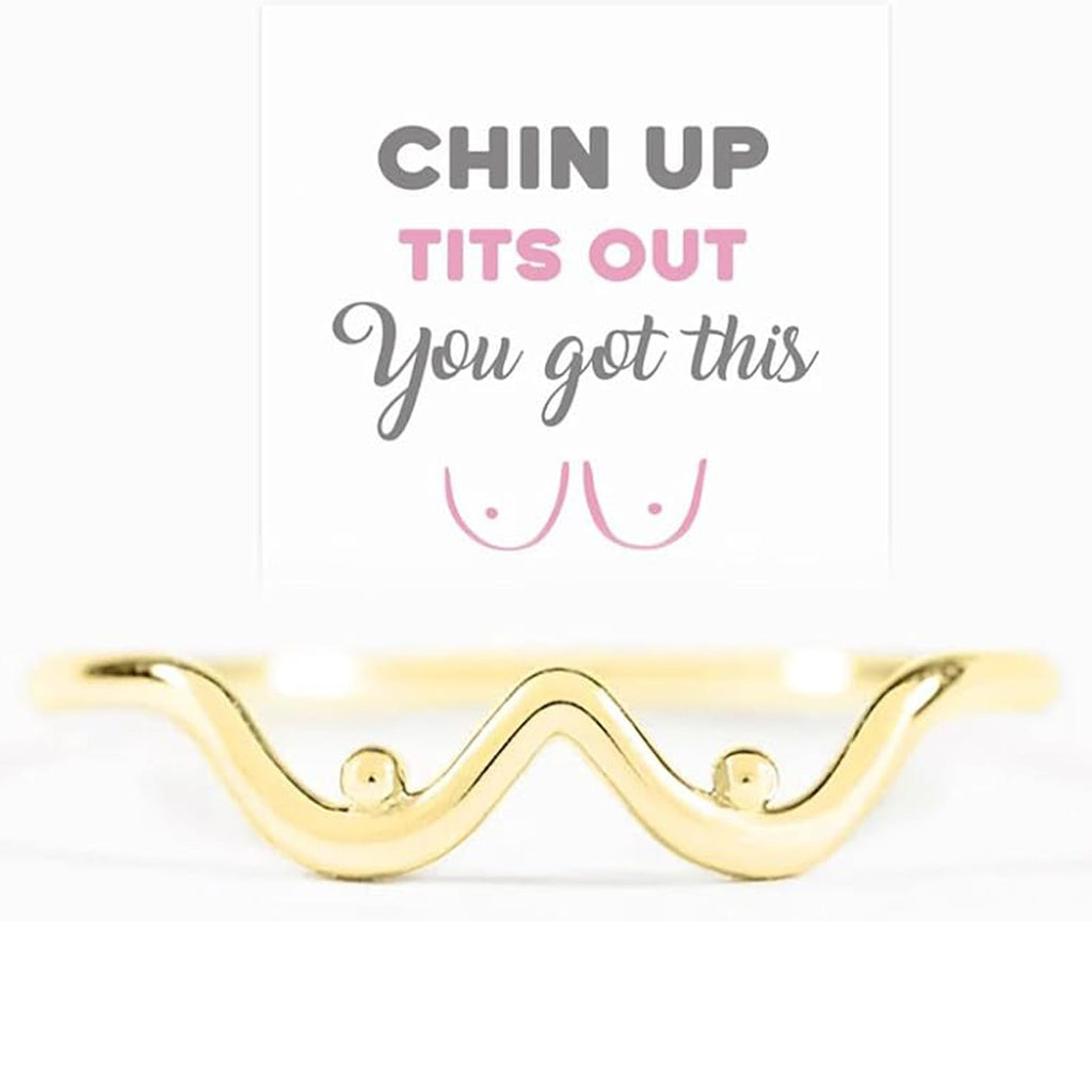 Inspirational Ring with Greeting Card | Gold Silver
