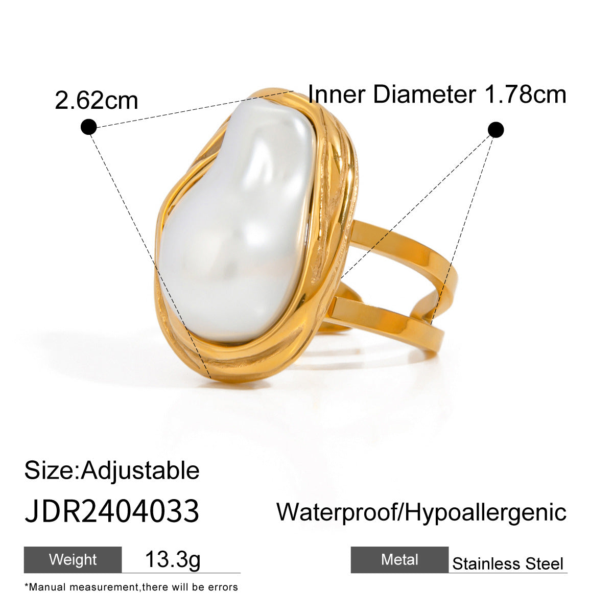 Stainless Steel Pearl Pendant Necklace for Women
