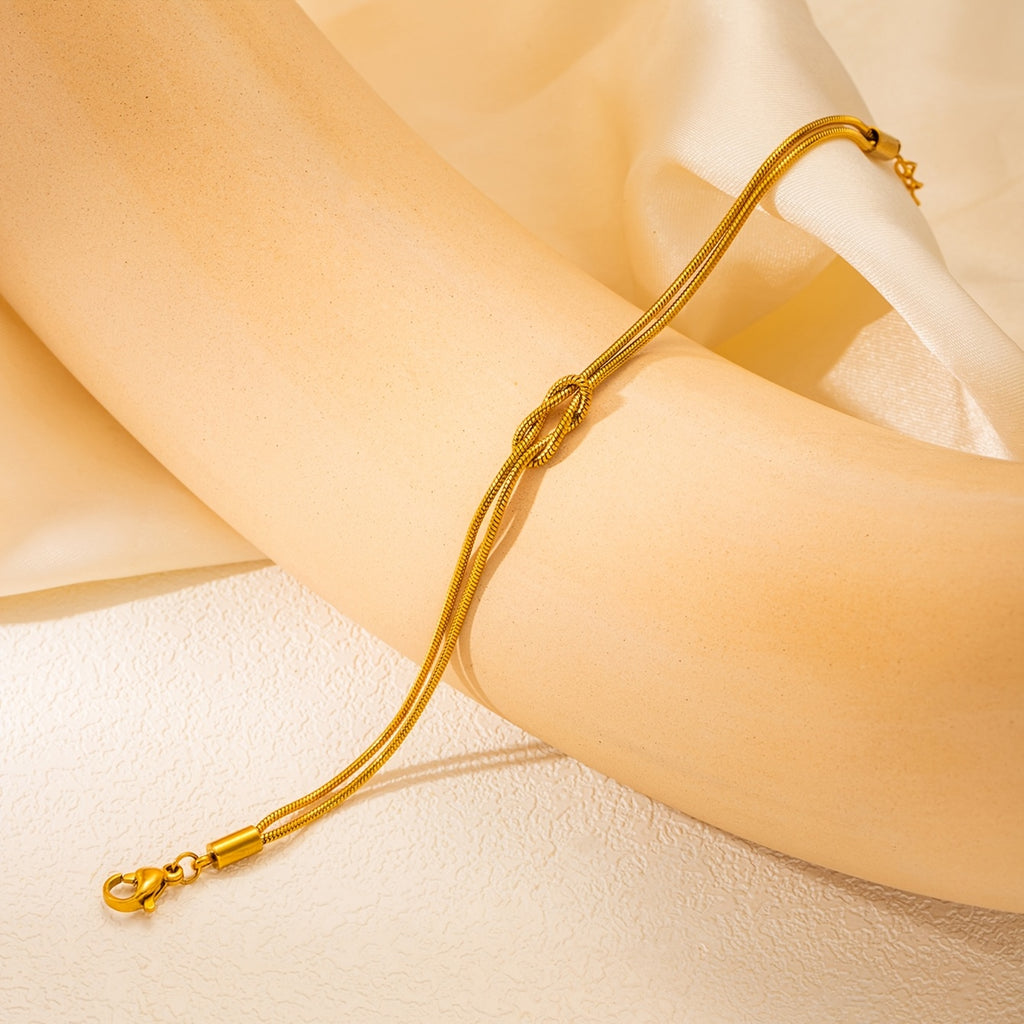French Style Twisted Couple Bracelet Set 2 | 18K Gold Plated