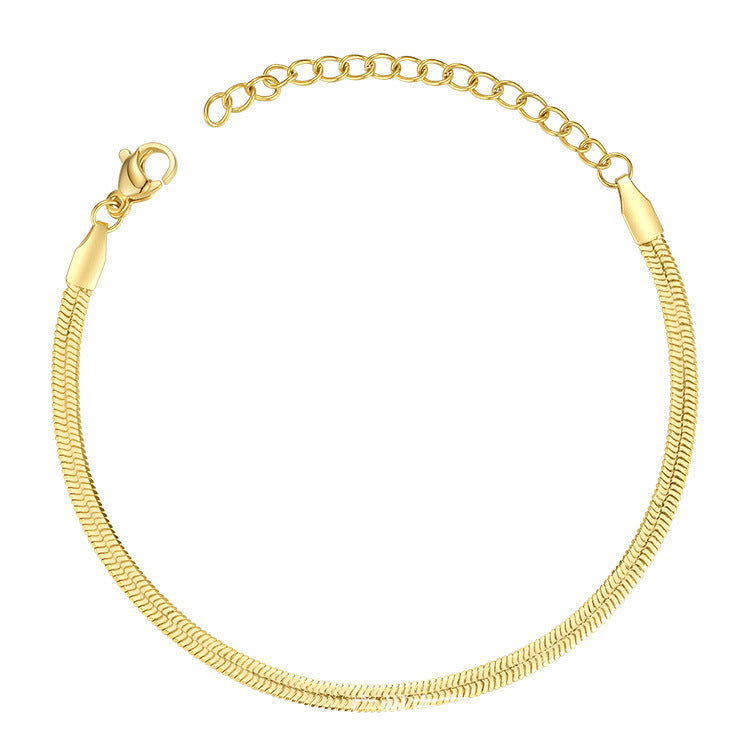 18K Gold Plated Titanium Steel Bracelet for Women
