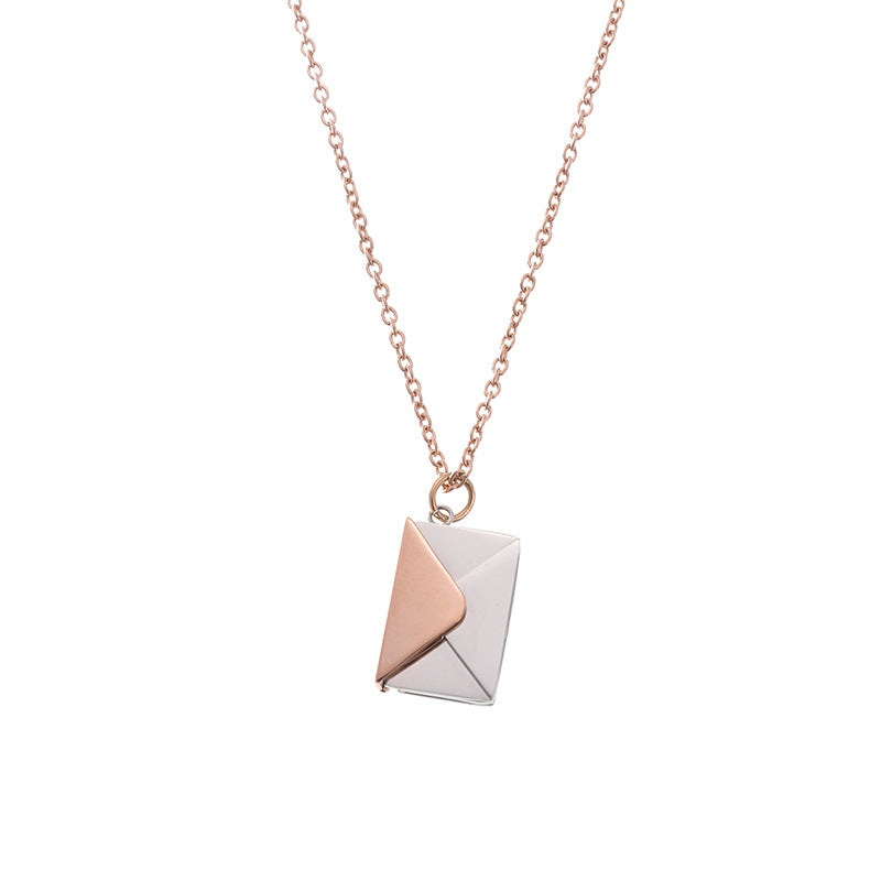 Envelope Love Letter Collarbone Necklace