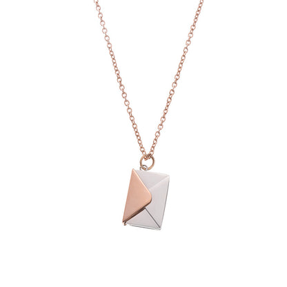 Envelope Love Letter Collarbone Necklace