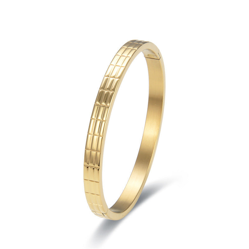 Titanium Steel Bracelet in Steel, Gold and Rose Gold