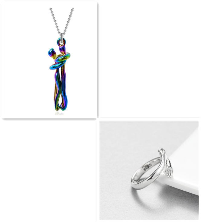 Love Hug Pendant Necklace | Unisex Collarbone Chain
