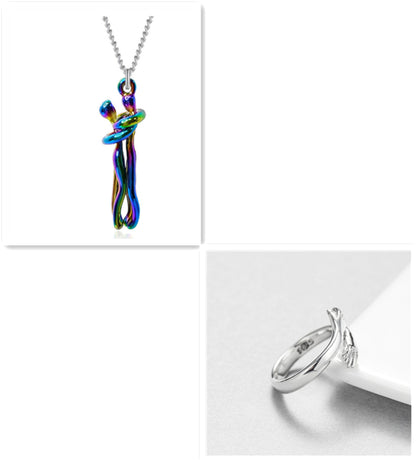 Love Hug Pendant Necklace | Unisex Collarbone Chain