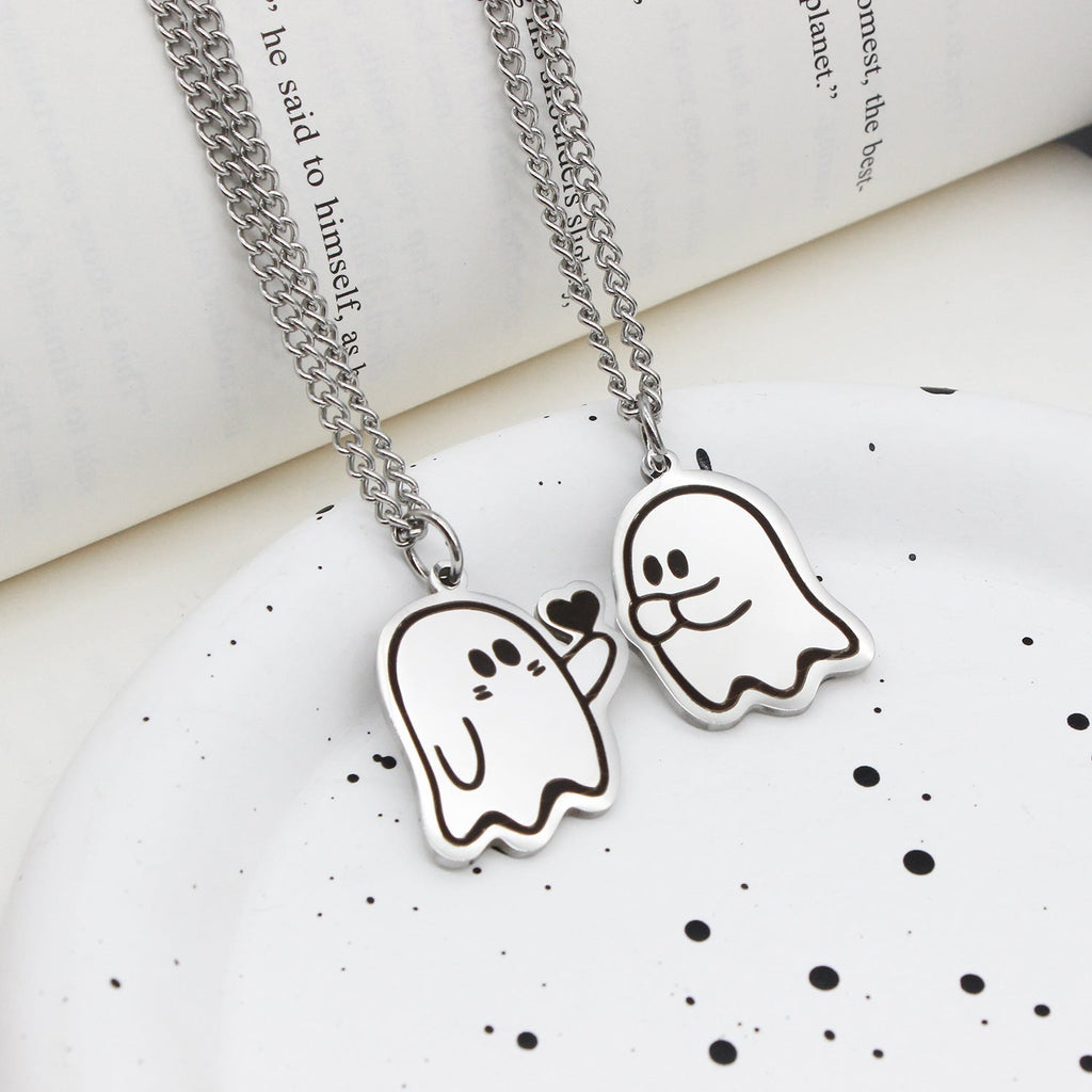Cute Love Ghost Pendant Necklace | Halloween Style Unisex