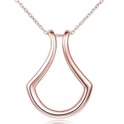 U-Shape Ring Holder Pendant Necklace for Women