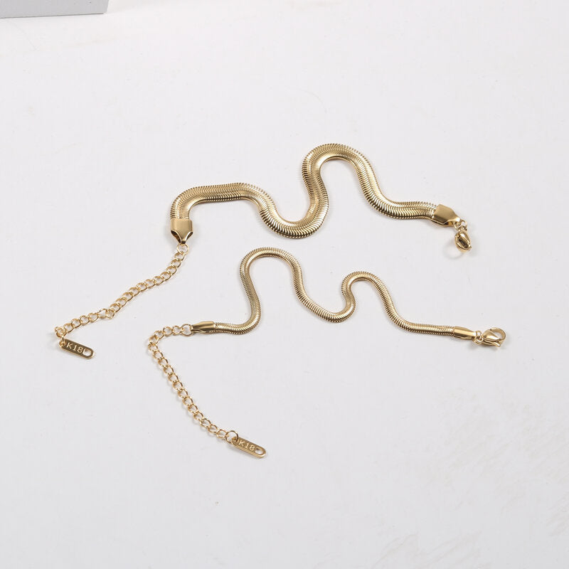 Snake Bone Chain Bracelet in Titanium Steel | 3mm and 6mm