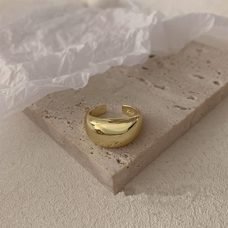 Vintage Chain Tail Ring | Copper Crown Design Adjustable Unisex
