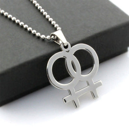 LGBT Pride Pendant Necklace in Titanium Steel | Unisex
