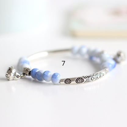 Handmade Ceramic Bead Bracelet for Women