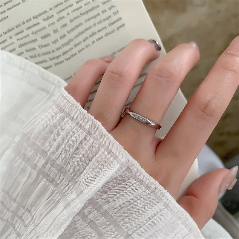 French 'I Love You' Ring | Titanium Steel Gold Rose Gold Silver