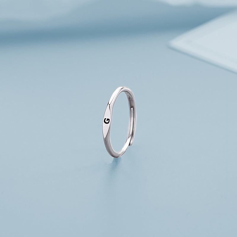 26 Letters Initial Ring | Copper Adjustable Women's Personalised