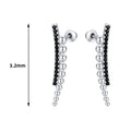 Long Bead Zircon Copper Earrings | Slimming Drop Natural Style