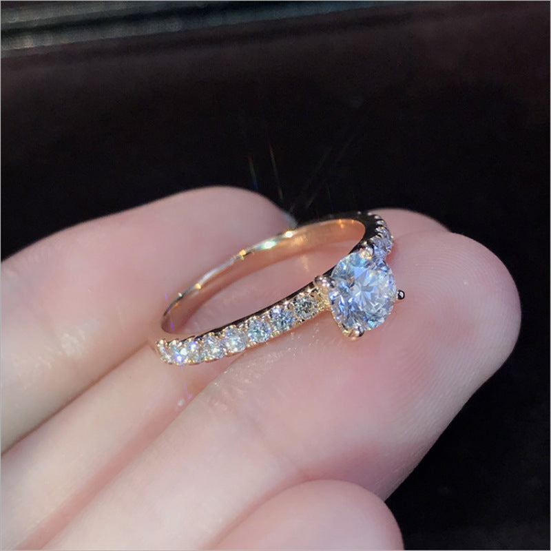 Rhinestone Wedding Band Ring