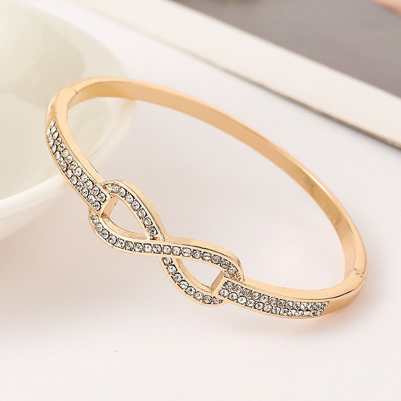 Gang Drill Diamond Bracelet in Zinc Alloy | Gold and Silver