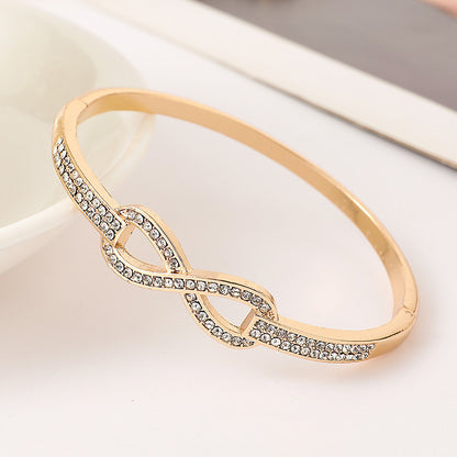Gang Drill Diamond Bracelet in Zinc Alloy | Gold and Silver