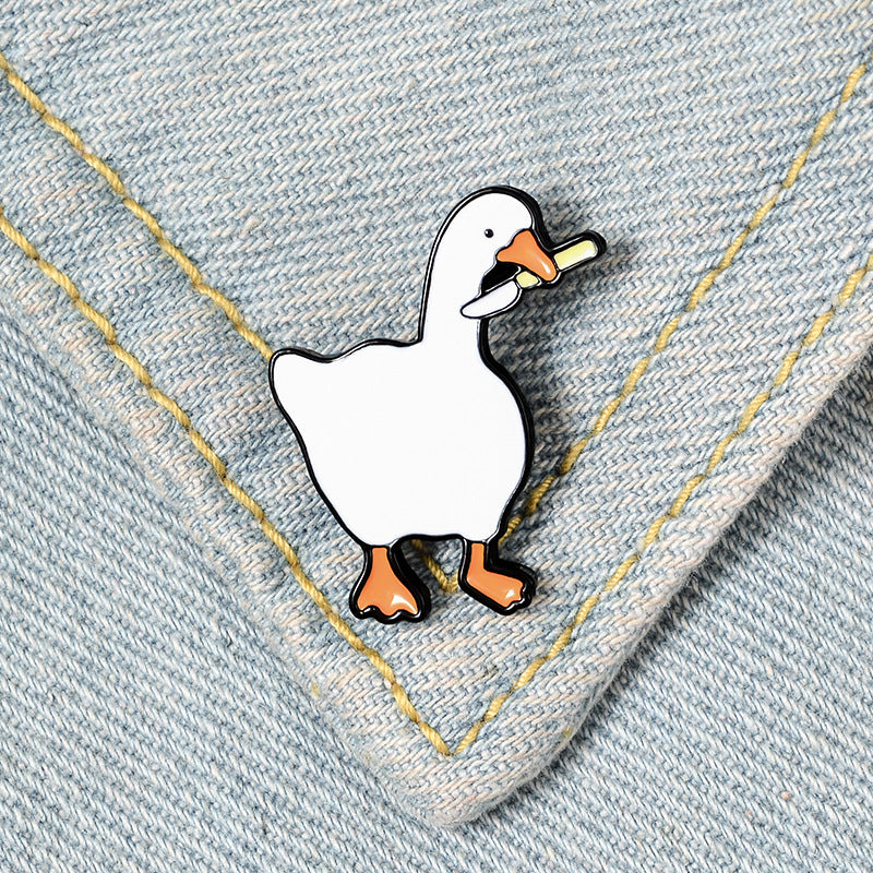Big Goose Brooch | Alloy Electroplated Geometric Game-Inspired