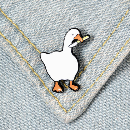 Big Goose Brooch | Alloy Electroplated Geometric Game-Inspired