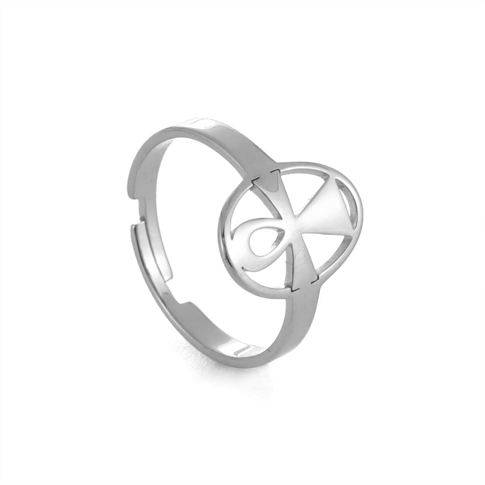 Love Cross Ring | Stainless Steel Small Geometric Women's