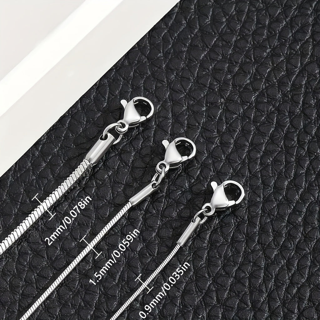 Men's Stainless Steel Round Snake Bracelet