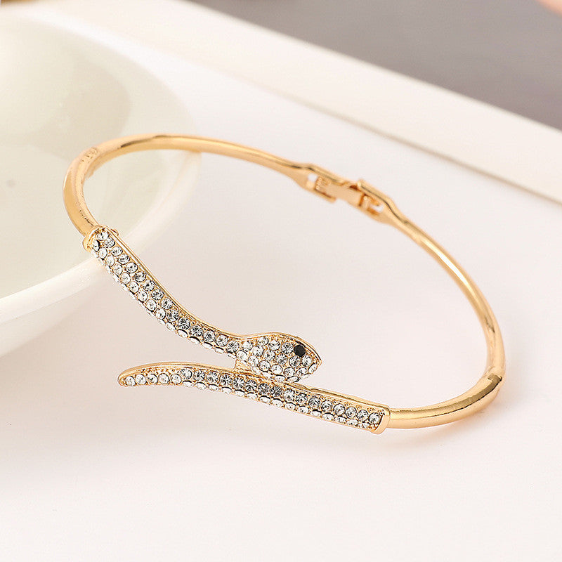 Gang Drill Diamond Bracelet in Zinc Alloy | Gold and Silver