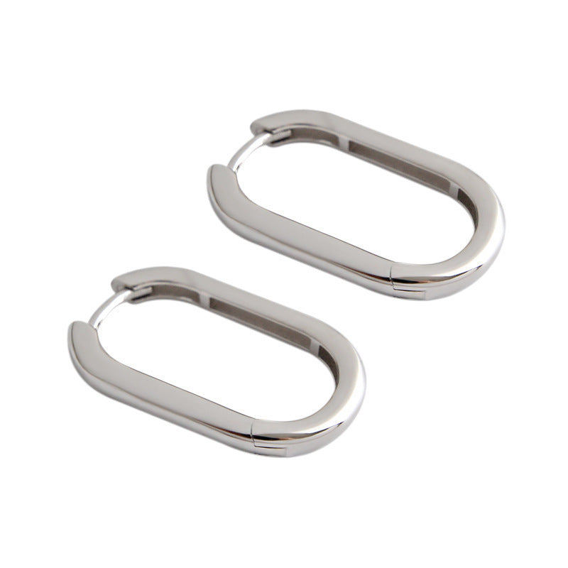 Korean Diamond Embedded Earrings | Copper Gold Silver Versatile