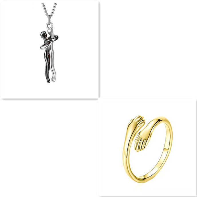 Love Hug Pendant Necklace | Unisex Collarbone Chain