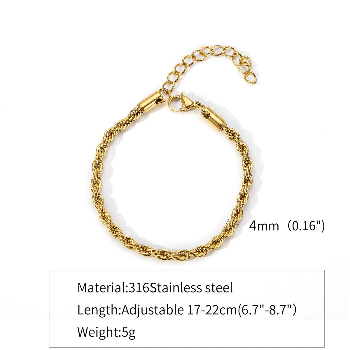 Stainless Steel 18K Cuban Chain Bracelet | Hemp Flower Design