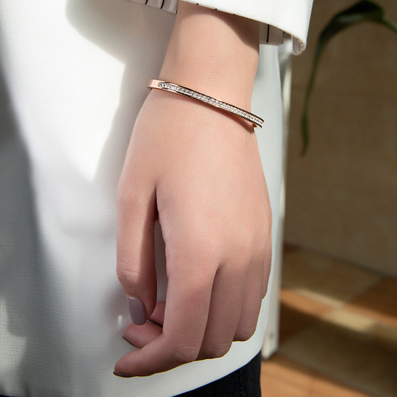 Starry Sky Diamond-Embedded Titanium Steel Bracelet