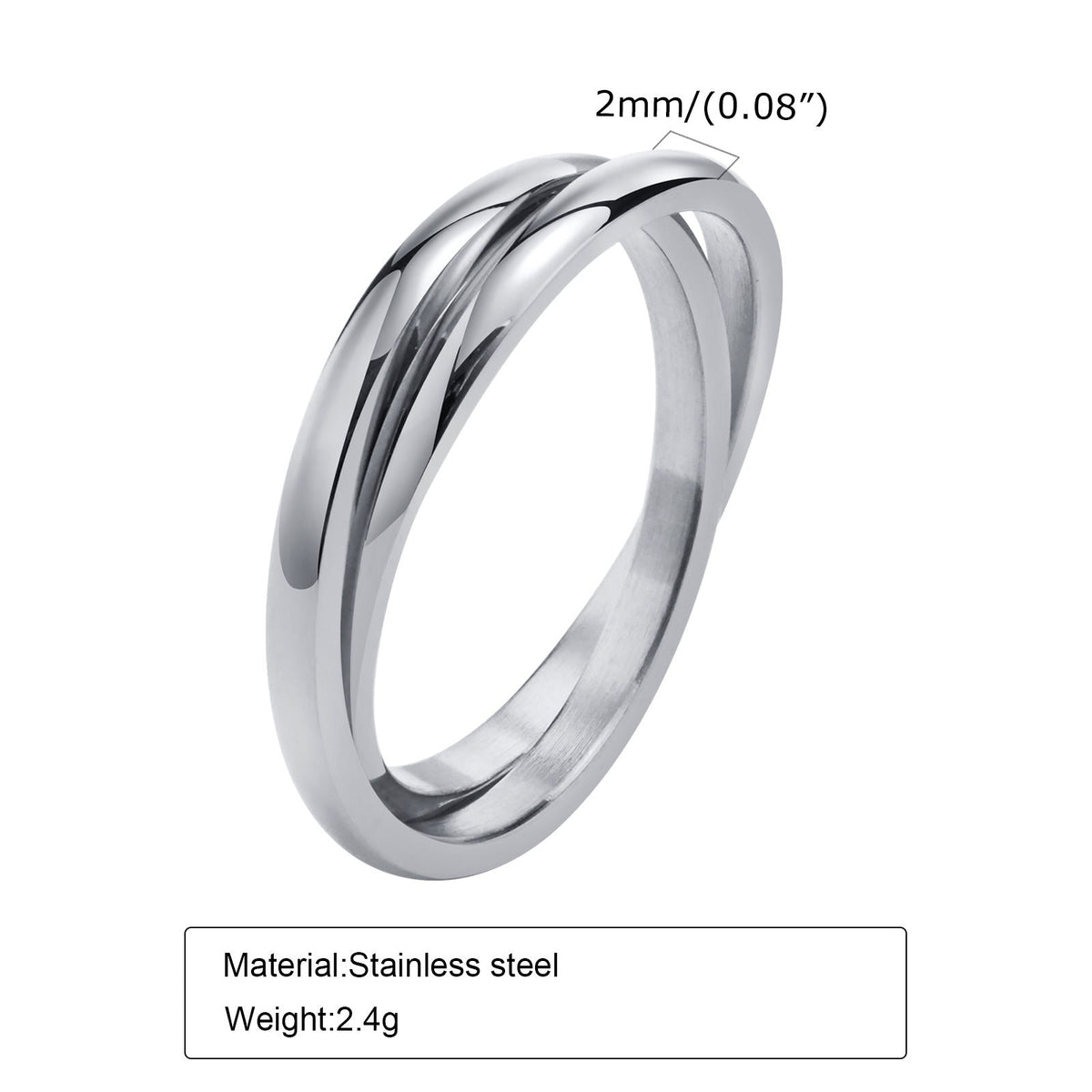 Three-in-One Winding Ring | Titanium Steel Unisex Multi-Style