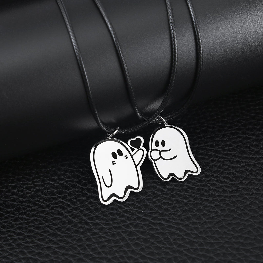 Cute Love Ghost Pendant Necklace | Halloween Style Unisex