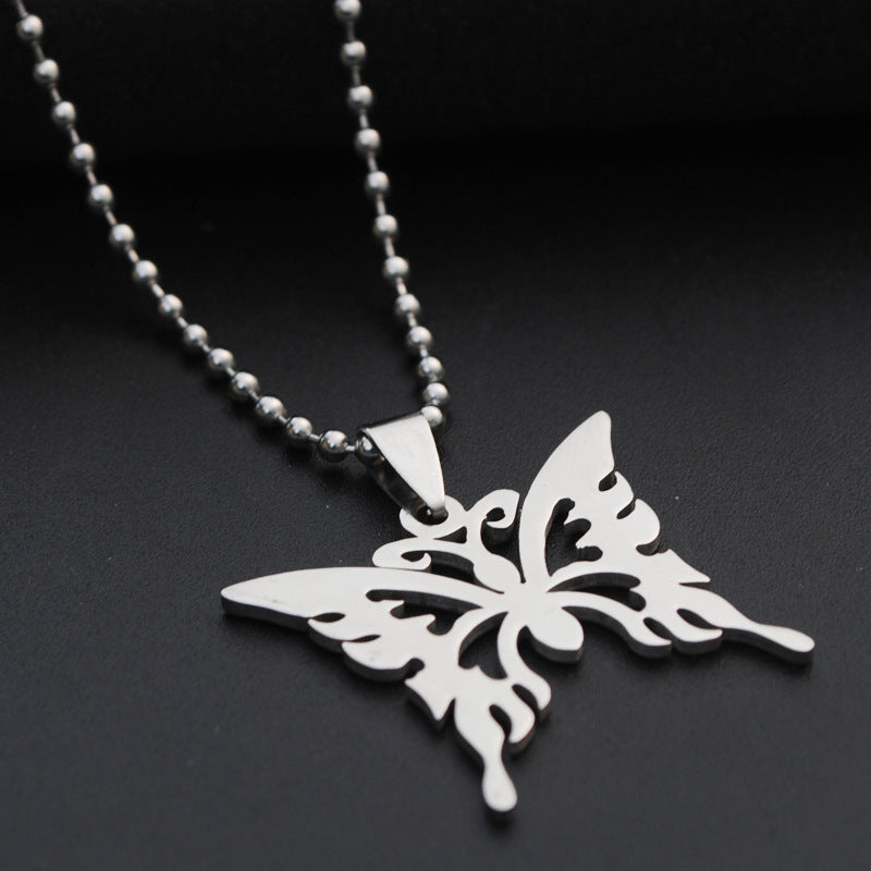 Multi-Layer Titanium Steel Bead Chain Pendant Necklace | Unisex