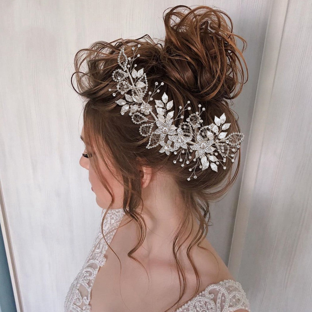 Alloy Flower Hair Accessories | Water Drill European Wedding Gift