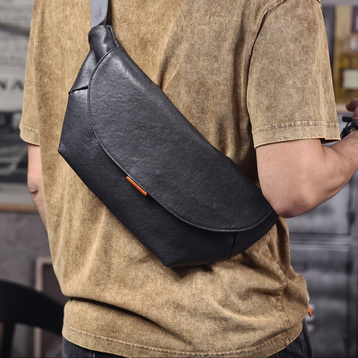 Mini PU Leather Crossbody & Messenger Bag for Men | Unisex