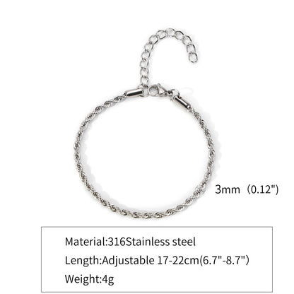 Stainless Steel 18K Cuban Chain Bracelet | Hemp Flower Design