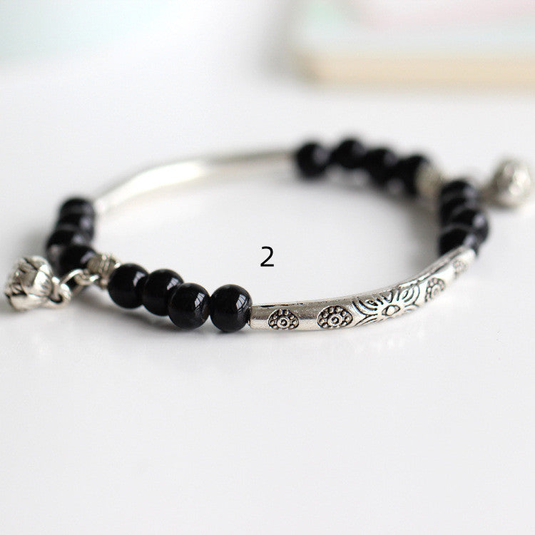 Handmade Ceramic Bead Bracelet for Women