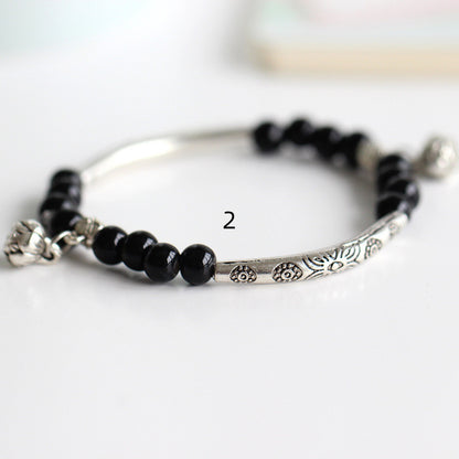 Handmade Ceramic Bead Bracelet for Women