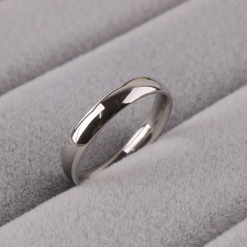 Titanium Steel Simple Ring | Unisex Silver Band