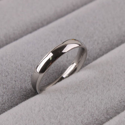 Titanium Steel Simple Ring | Unisex Silver Band