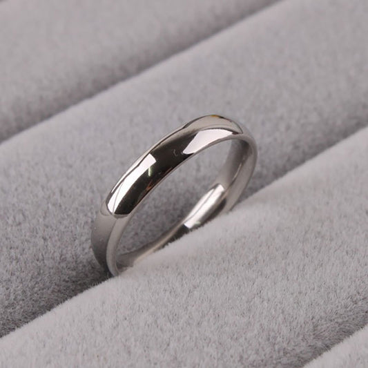 Titanium Steel Simple Ring | Unisex Silver Band