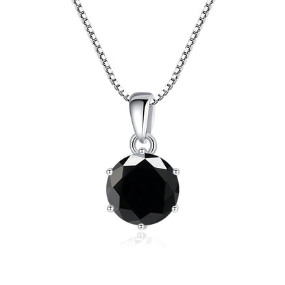 925 Silver Round Moissanite Pendant Necklace