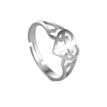 Love Cross Ring | Stainless Steel Small Geometric Women's
