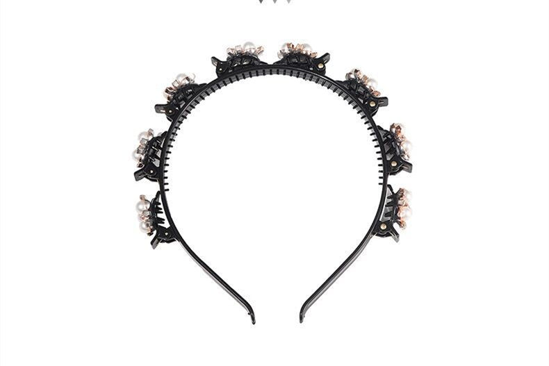 Pearl Lazy Braided Headband | Plastic Resin Korean Pastoral