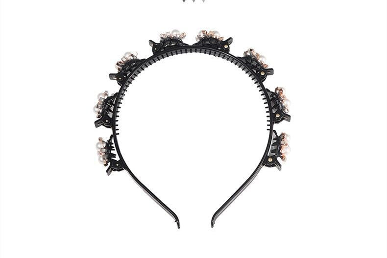 Pearl Lazy Braided Headband | Plastic Resin Korean Pastoral