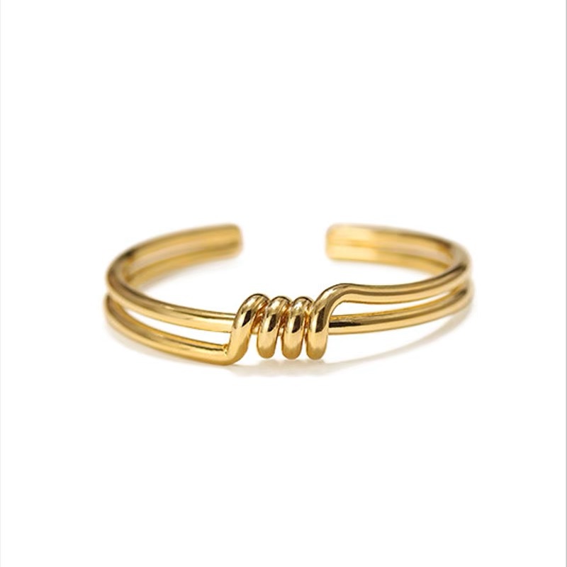 Minimal Art Knotted Bracelet in Stainless Steel