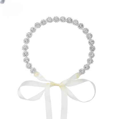 Sunflower Rhinestone Hair Band | Metal Silver Rose Gold Wedding