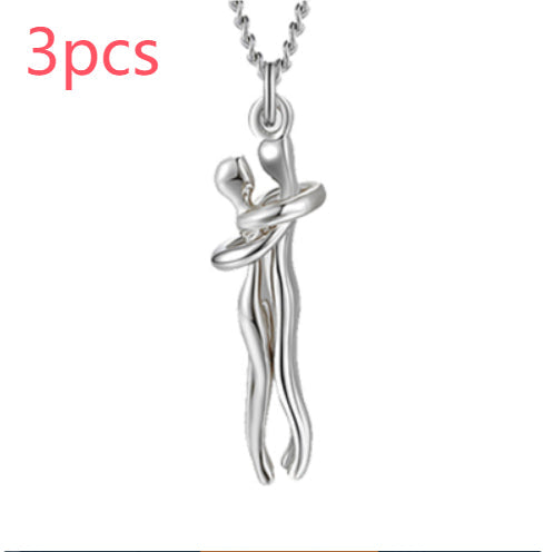 Love Hug Pendant Necklace | Unisex Collarbone Chain