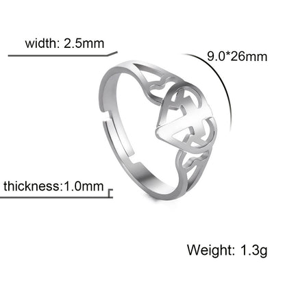 Love Cross Ring | Stainless Steel Small Geometric Women's